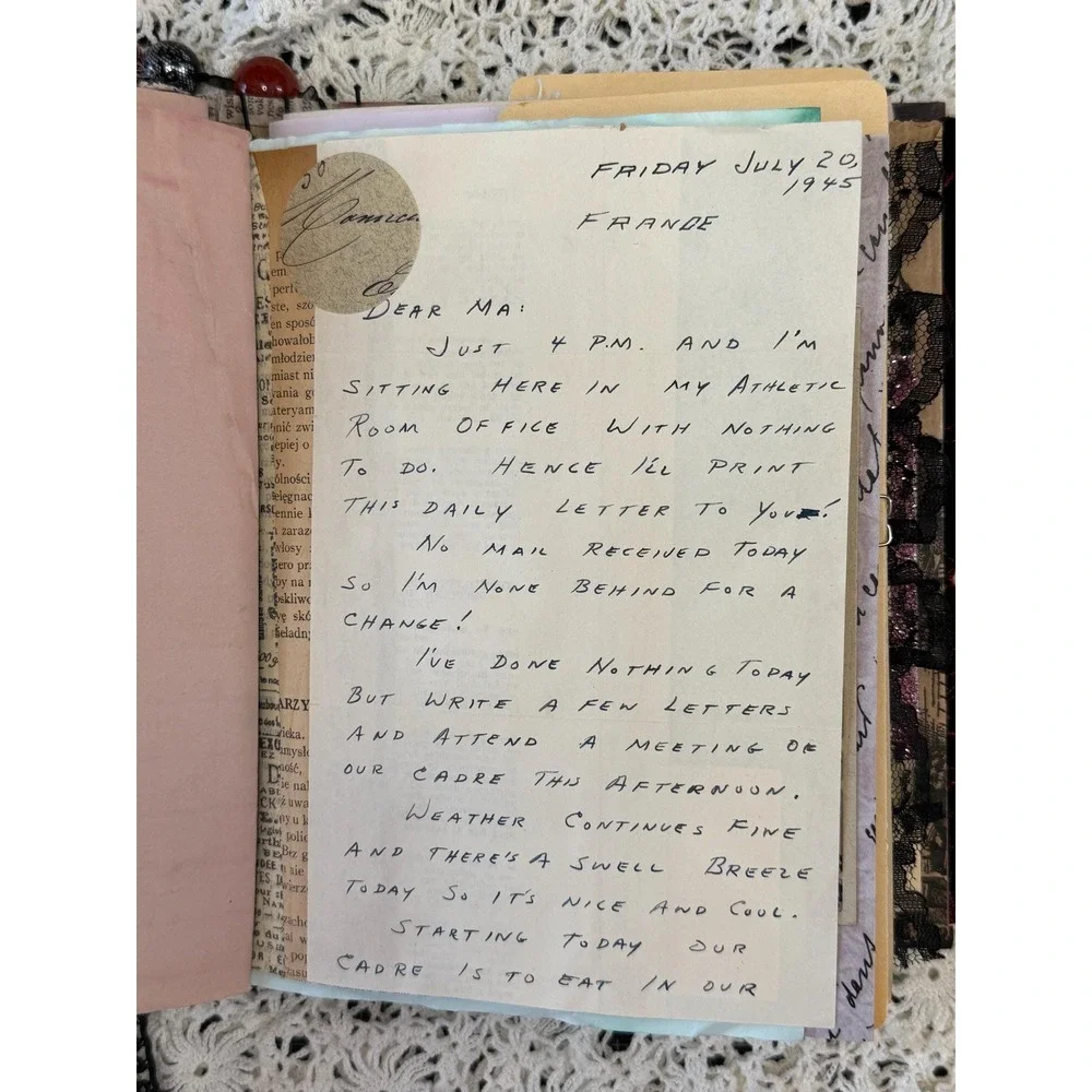 Vintage Style Handmade Junk Journal, featuring Black Lace